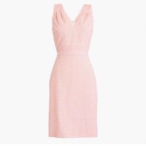 J.Crew Pink Gingham Sheath Dress